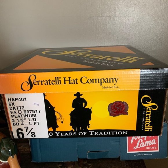 NEW IN BOX W/TAGS & BOX Serratelli Beaver felt hat main image 5